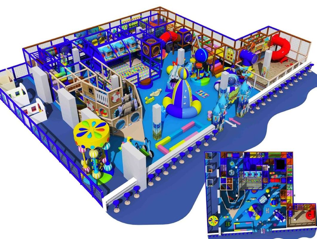 Seaworld-Thema Baby Naughty Fort Indoor Spielplatz Weiches Spielhaus Kleiner Abenteuerpark