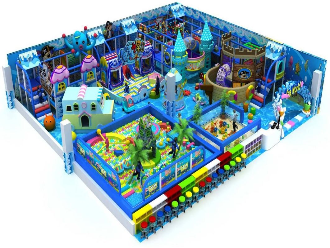 Seaworld-Thema Baby Naughty Fort Indoor Spielplatz Weiches Spielhaus Kleiner Abenteuerpark