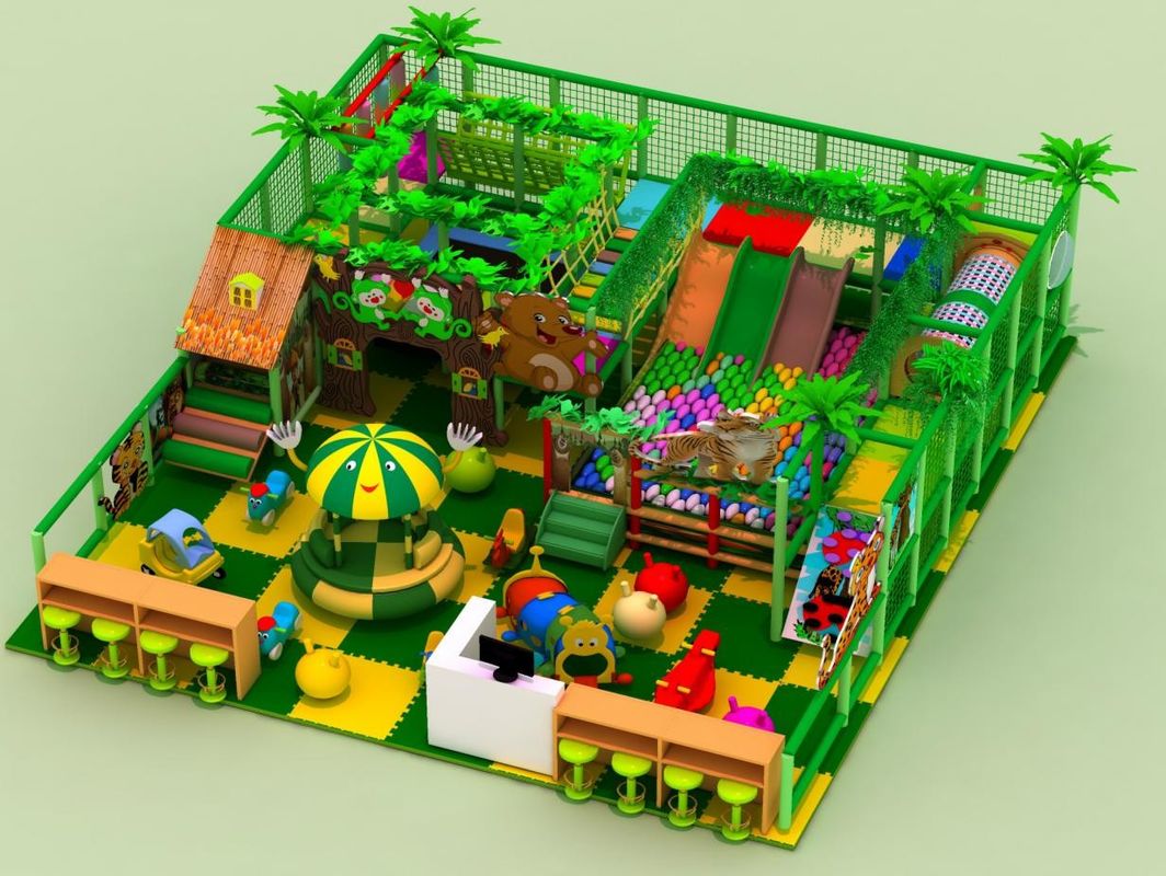 Frischwald-Stil Handelsspielstrukturen Soft Shopping Center Indoor Soft Play Ausrüstung