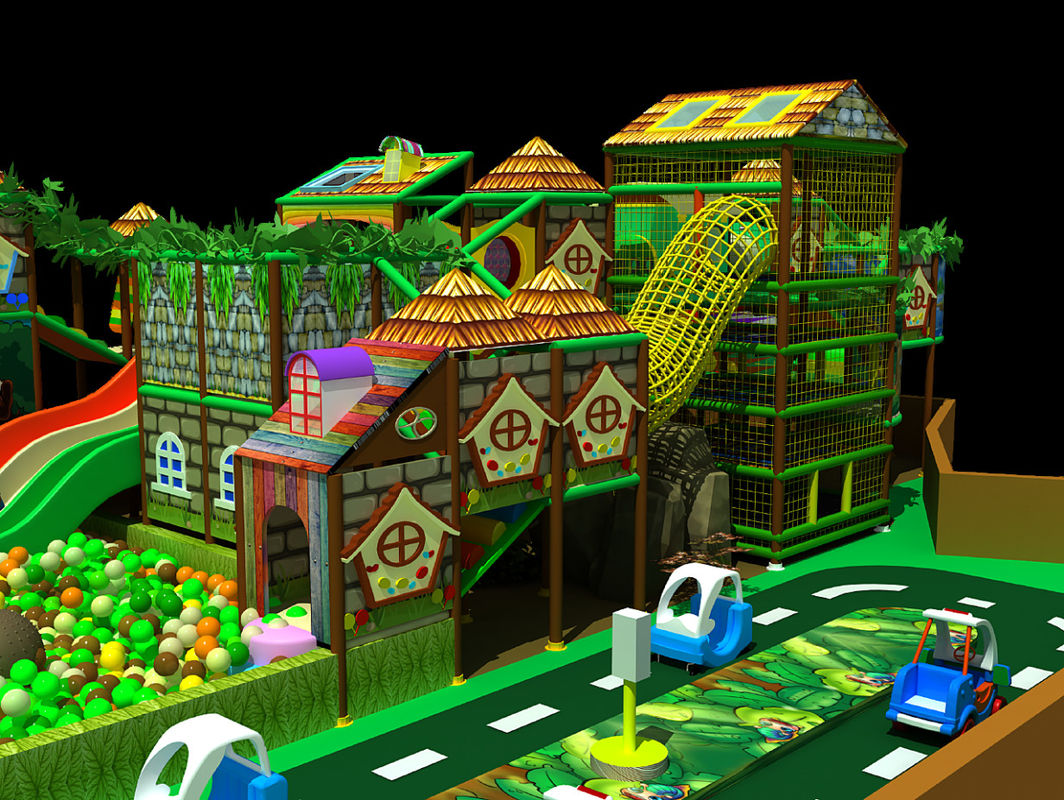 Frischwald-Stil Handelsspielstrukturen Soft Shopping Center Indoor Soft Play Ausrüstung