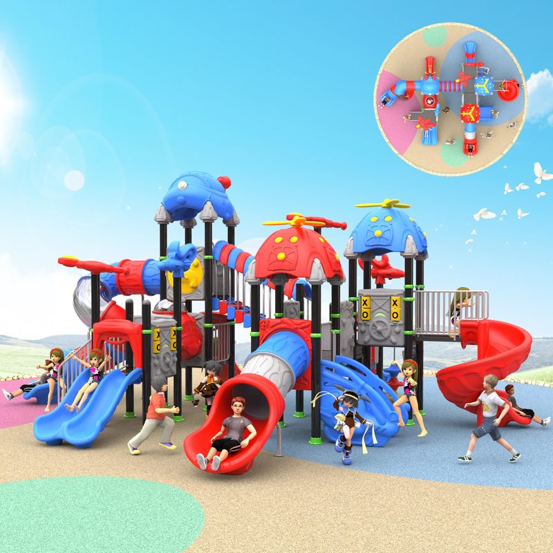 Spielstruktur Farbenfrohe Vorschule Spiel Spielplatz Ausrüstung Freien Vergnügungspark