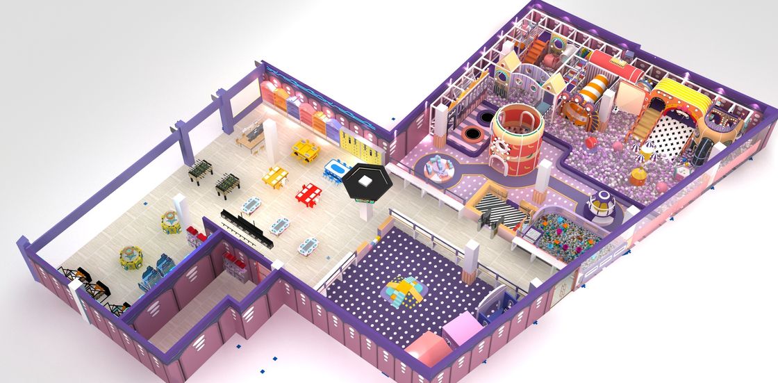 Indoor-Spielzentrum Naughty Castle mit OEM/ODM akzeptabel und lustigen Attraktionen Bällebad