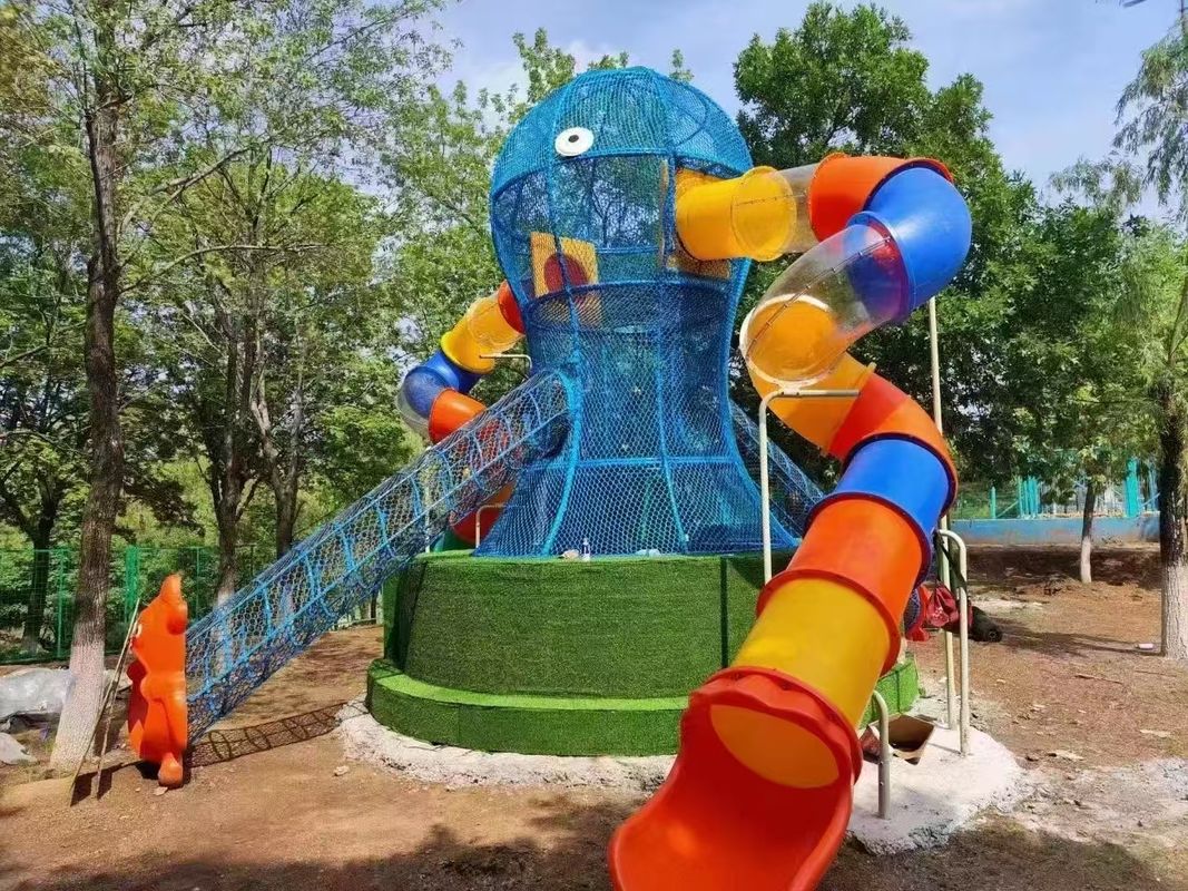 Octopus-Themen-Spielplatz für Kinder: Wunder im Freien, bunter Park, Spielhaus, Kinderrutschen