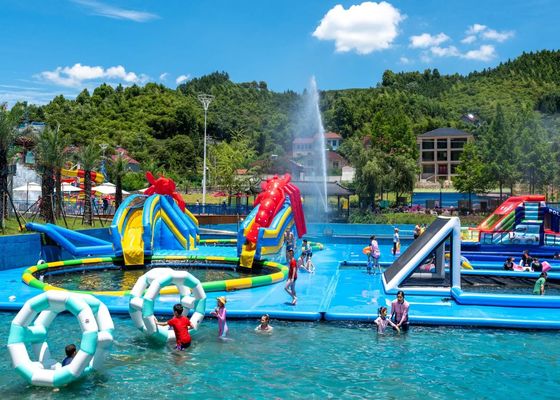 Spannende Unterhaltungsgeräte für Wasserparks Aufblasbare Rutsche und Gleis